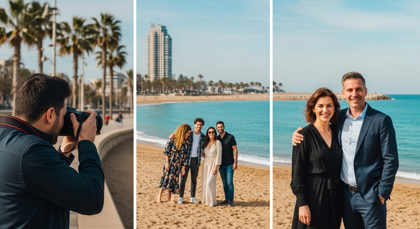 photographie plage Barcelone
